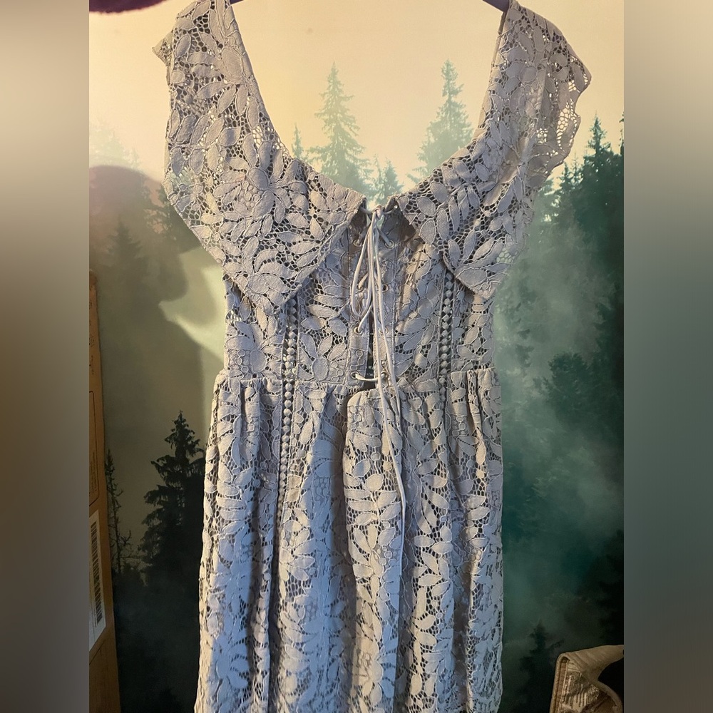 Blue lace dress, s/xs